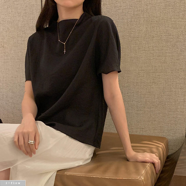 아오로 반목 드레이프 루즈핏 오간자 블라우스 3col 봄 여름 시스루 반팔 이너 제이플로우 이미지 8