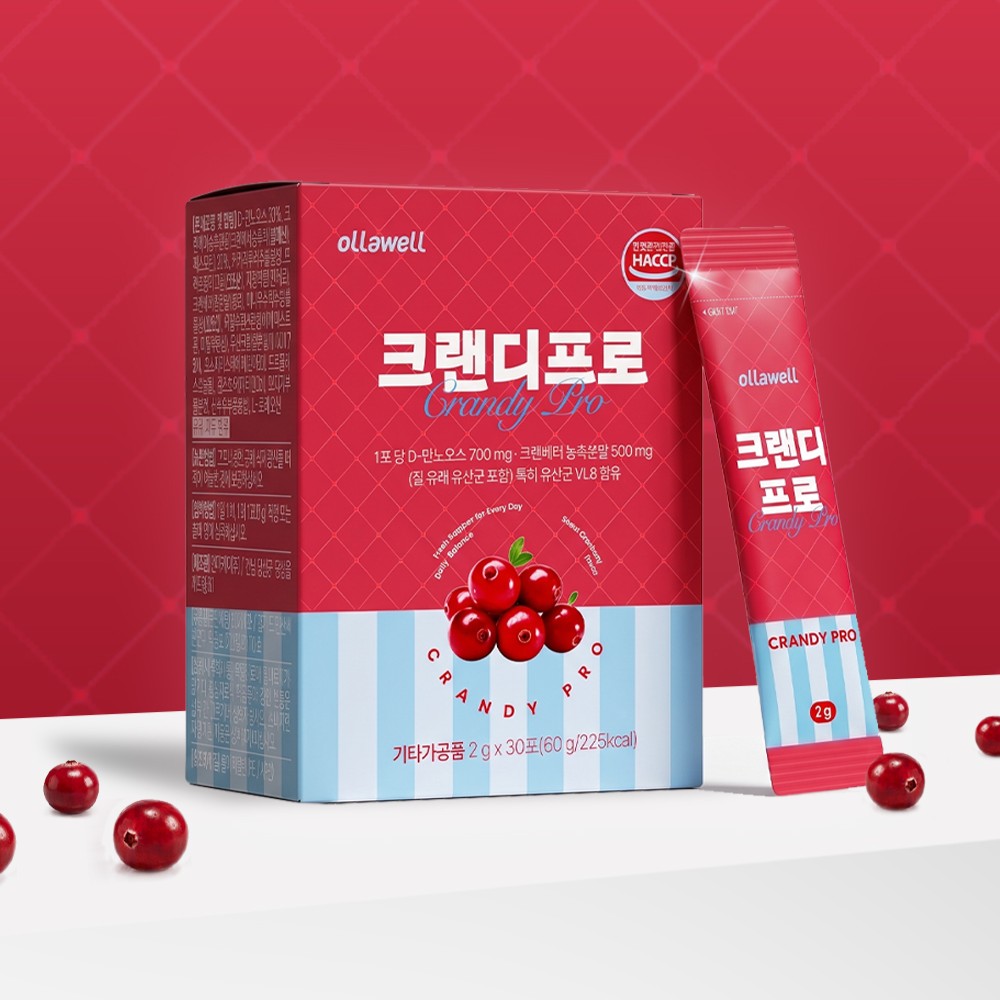 크랜디프로 크랜베리 디만노스 디마노스 질유산균 여성 Y존 케어 크린베리 30포, 4개 - 상세 이미지 4