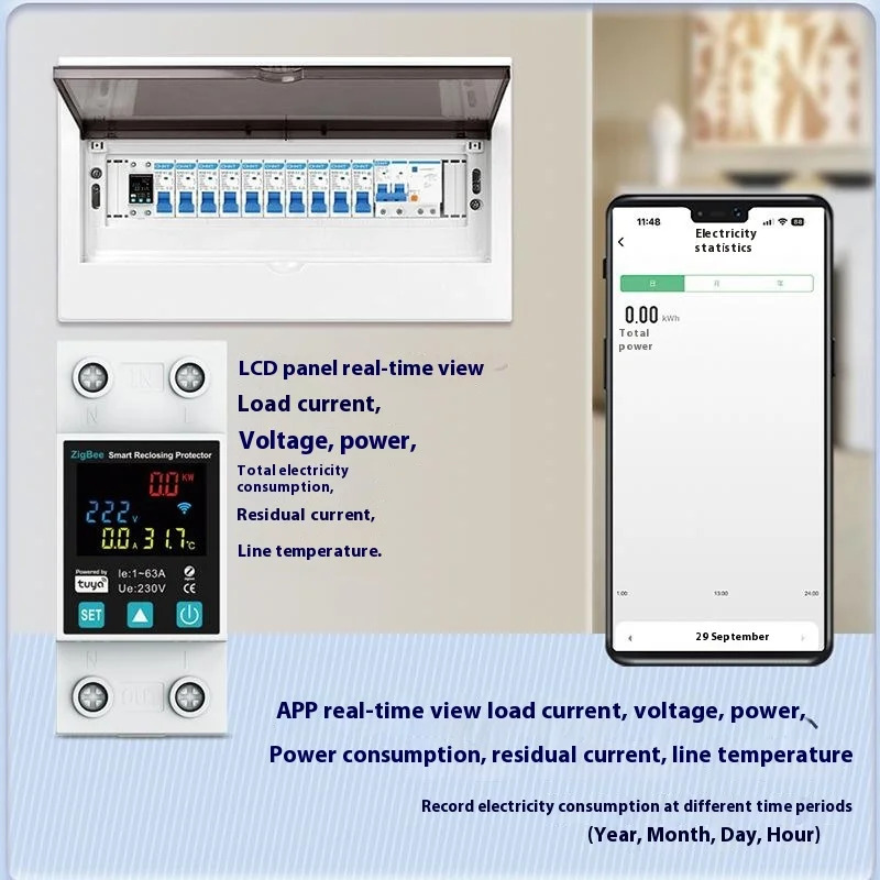 지능형 재폐로 측정 ZigBee 타이밍 과전류 과전압 누설 보호 회로차단기