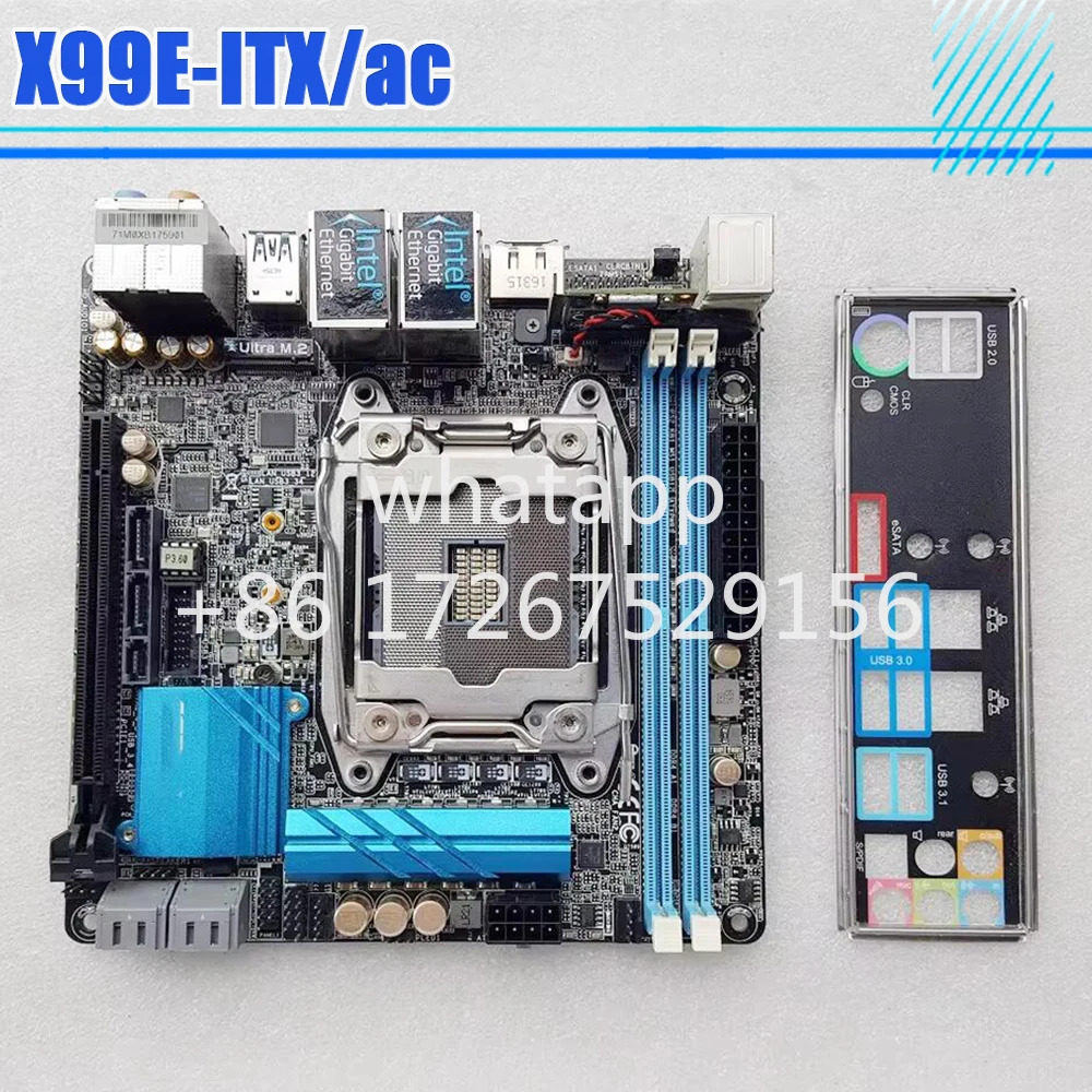 ASRock호환 X99E-ITX/ac 2011 V3 지원 i7 5960 xE5-2699 V4 2680 V3CPU 마더보드