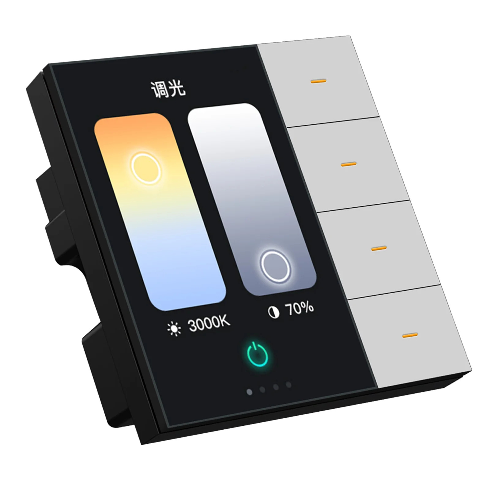 지능형 4방향 ZigBee 스위치 디밍 장면 터치 스크린 제로버튼 원격 제어