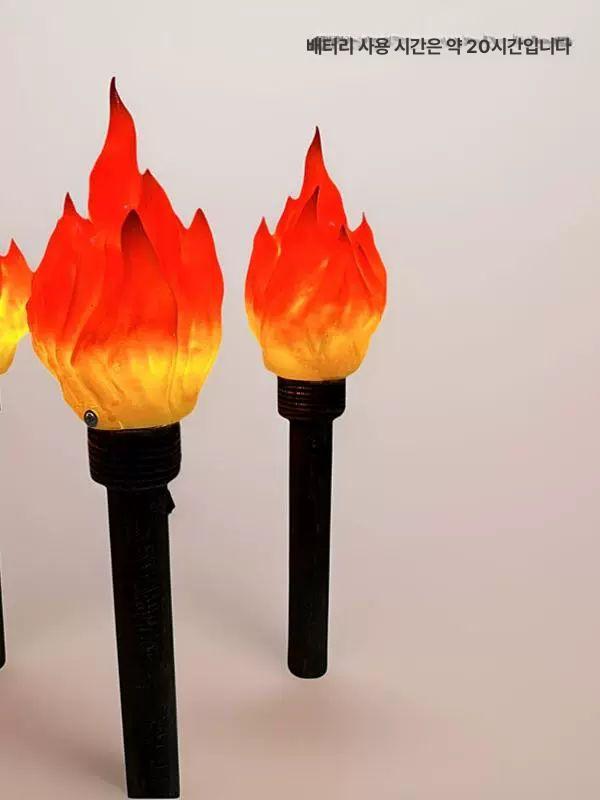 LED 조명 무드등 정원등 화염등 토치 깜빡이 야외용 조경 모닥불 소품 할로윈 - 상세 이미지 4