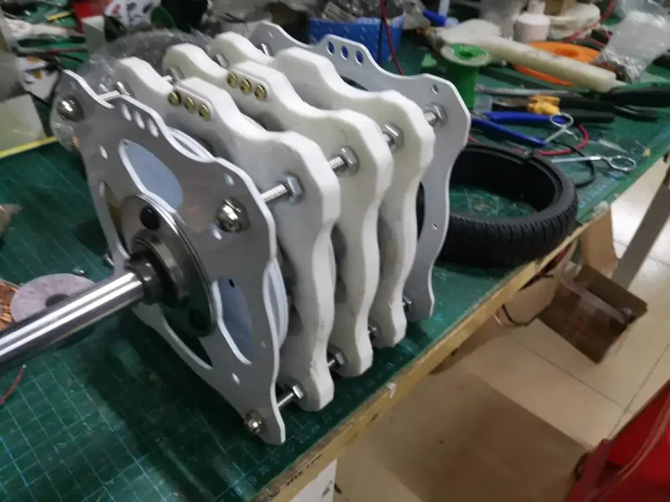 고출력 3 층 영구 자석 코어리스 발전기 DIY 저속 1000W