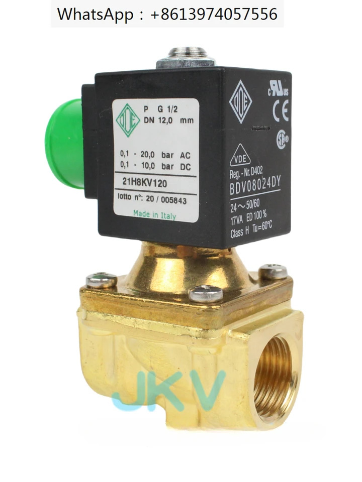 전자기 밸브 에어 압축기 황동 와이어 버클 2 개 정상 21H8KV120 4 분 24V 220V
