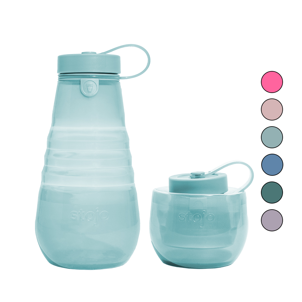 스토조 접이실 실리콘 텀블러 보틀 컬렉션 590ml, 젤리 아쿠아마린 - 상품 이미지