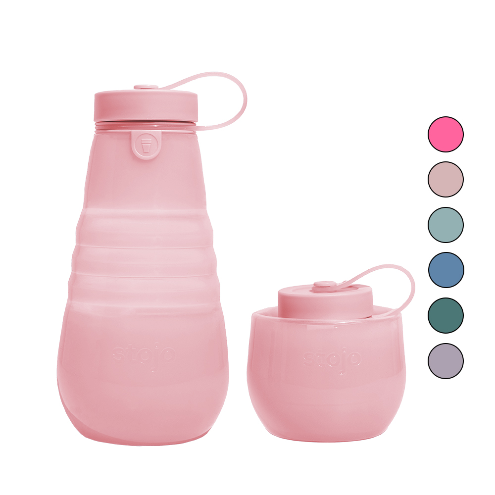 스토조 접이실 실리콘 텀블러 보틀 컬렉션 590ml, 젤리 카네이션 - 상품 이미지
