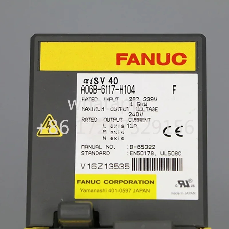 CNC 기계 A06B6117H104Ok A06B-6117-H104 Fanuc 서보 드라이브 리퍼