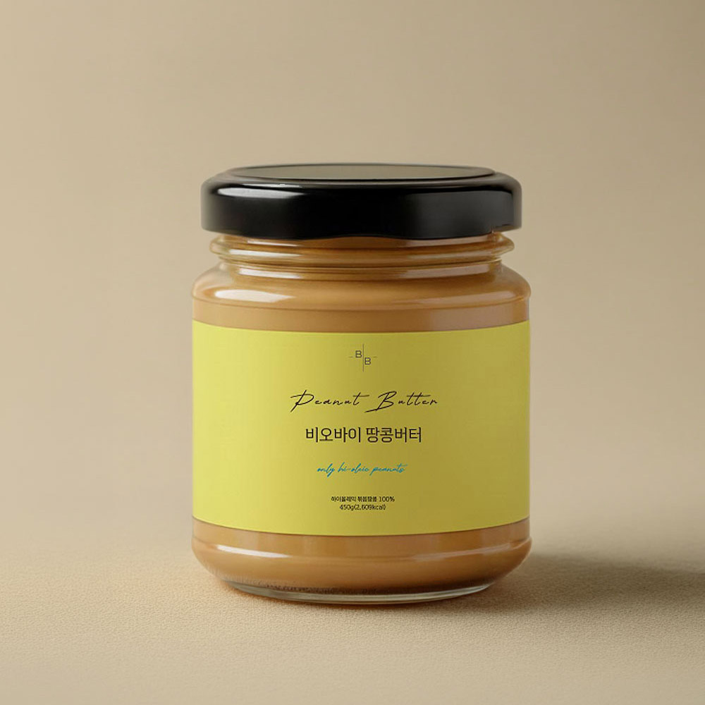 비오바이 국내제조 무첨가 땅콩버터 450g, 1개 - 상품 이미지