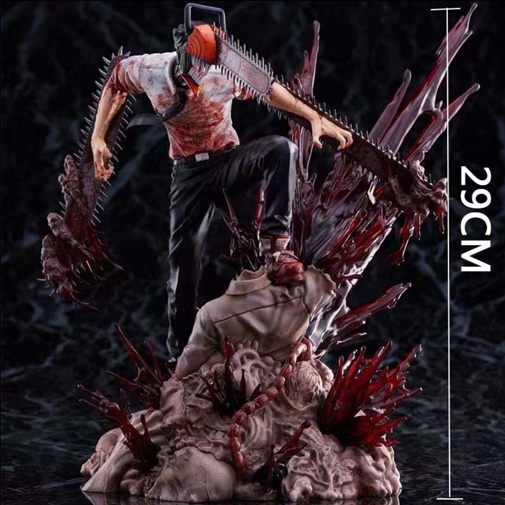 체인소맨 피규어 29cm 악마 사냥꾼 덴지 전투 연출 스태츄 소장용 해외판 악마사냥꾼 29cm - 상세 이미지 4