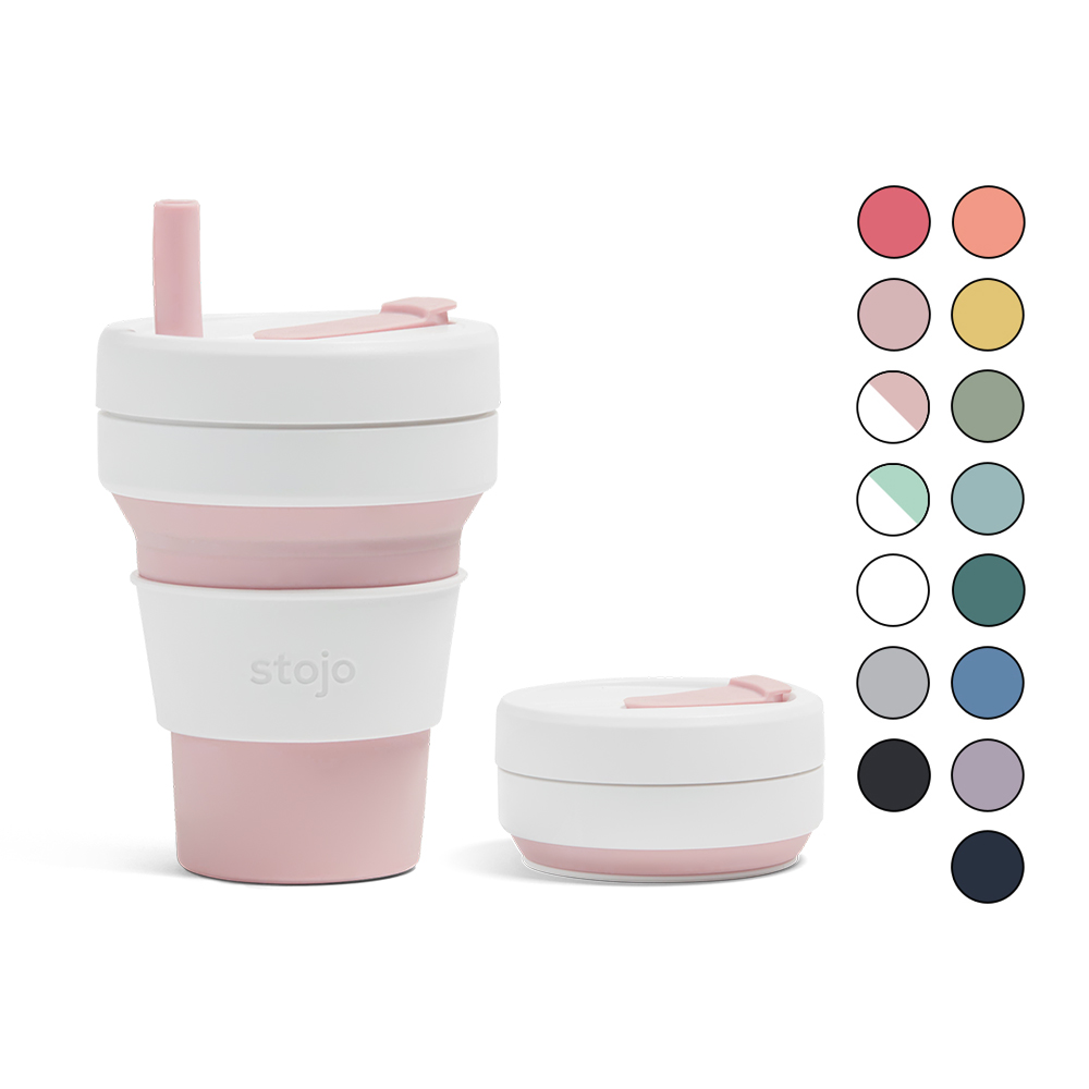 스토조 접이식 실리콘 텀블러 비기 컬렉션 470ml, 로즈 - 상품 이미지