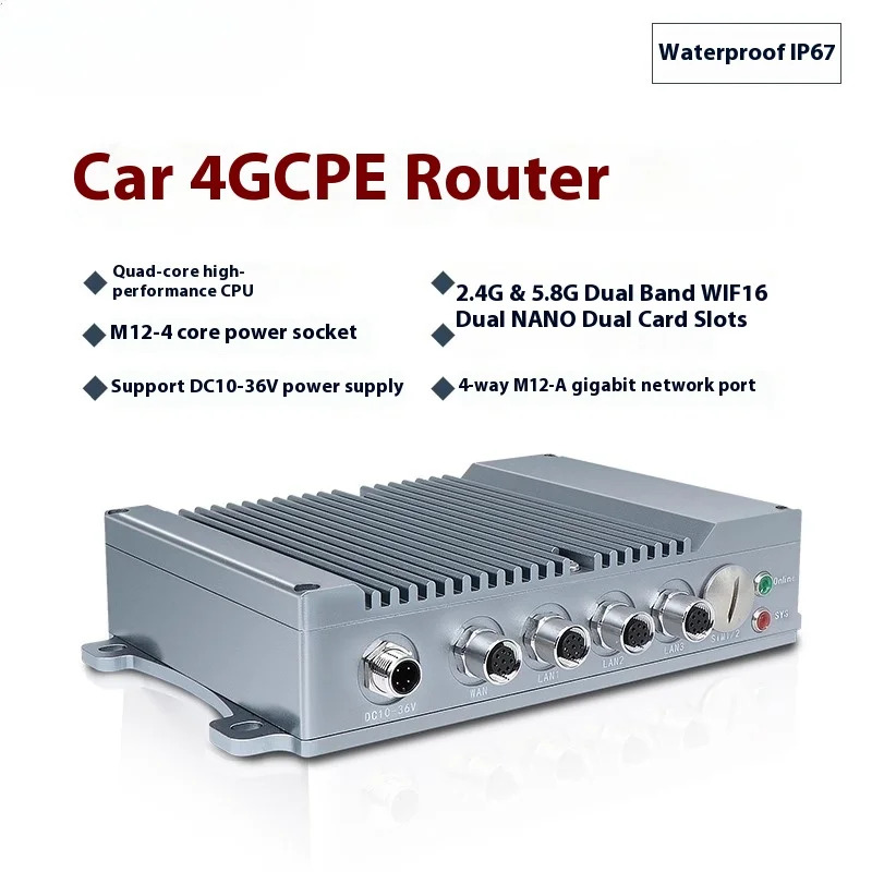 산업등급 자동차 4GCPE 라우터 4G 게이트웨이 WFI6 4 항공 플매트 카펫 러그 네트워크 포트 방수 SLK-RT990-4G