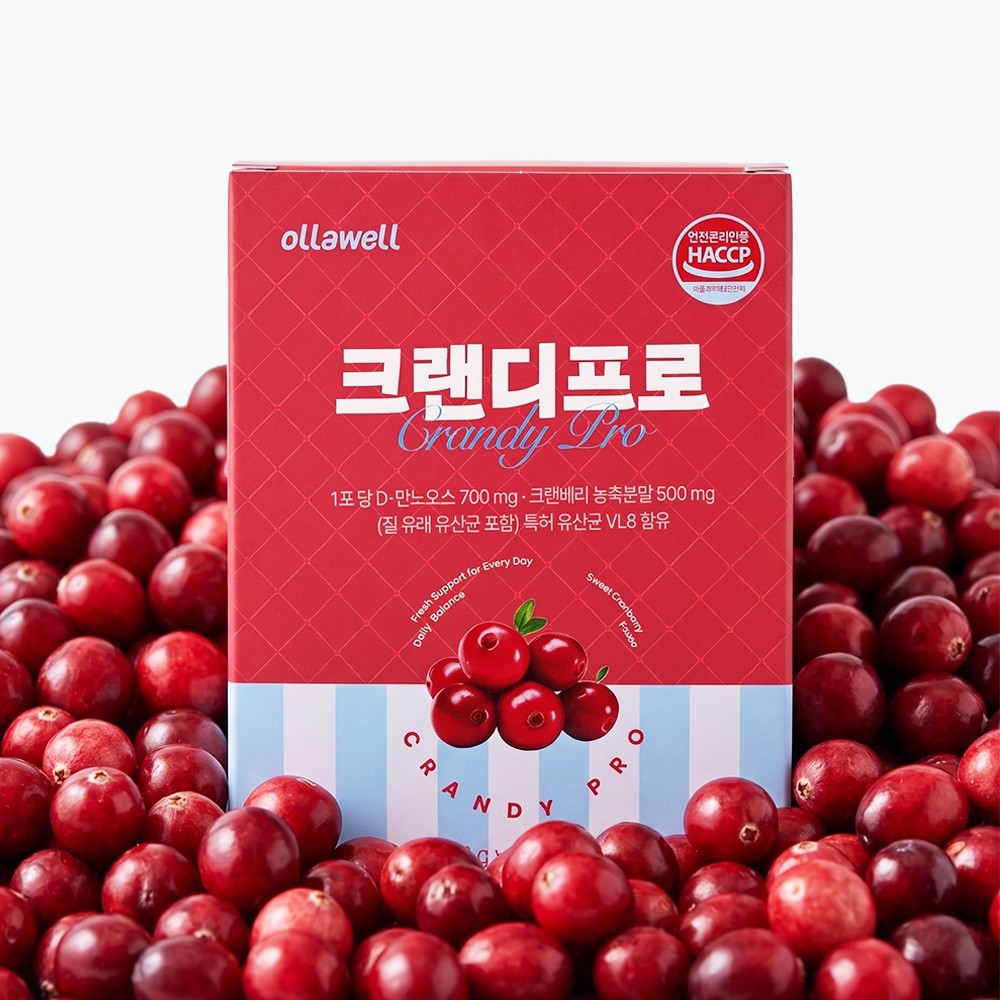 크랜디프로 크랜베리 디만노스 디마노스 질유산균 여성 Y존 케어 크린베리 30포, 4개 - 상세 이미지 3