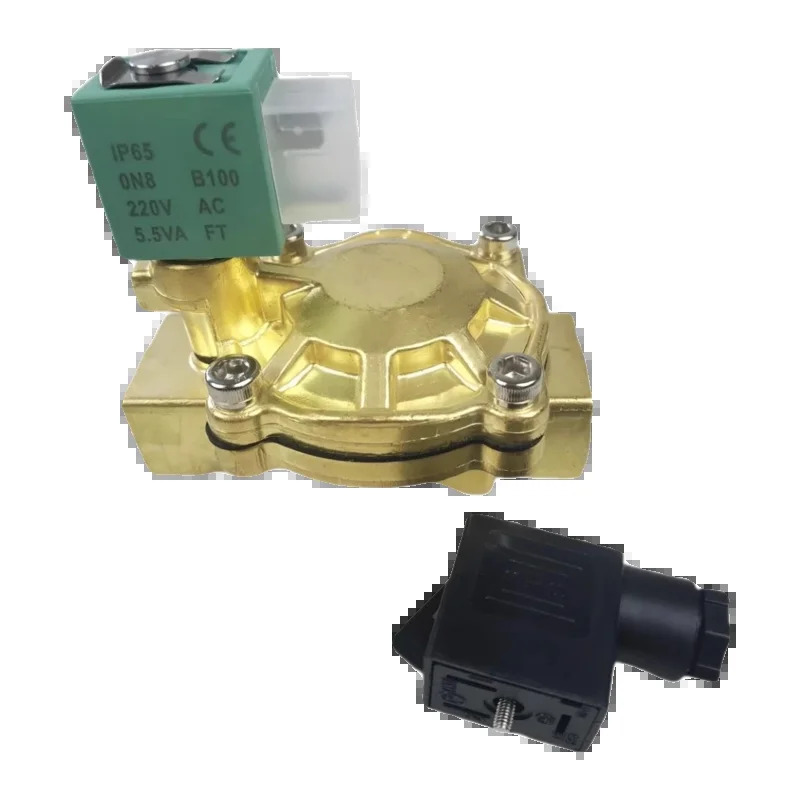 솔레노이드 밸브 SCE238D005 AC220V G1 인치 DN25 32mm 워터 구리 에어 DC24V
