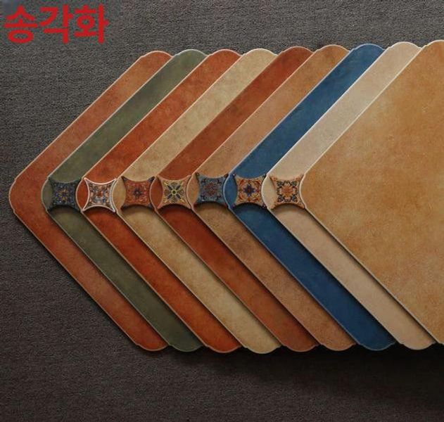 빈티지 타일 500x500 둥근모서리 인테리어 포세린 크림화이트 라운드 500x500 - 상세 이미지 3
