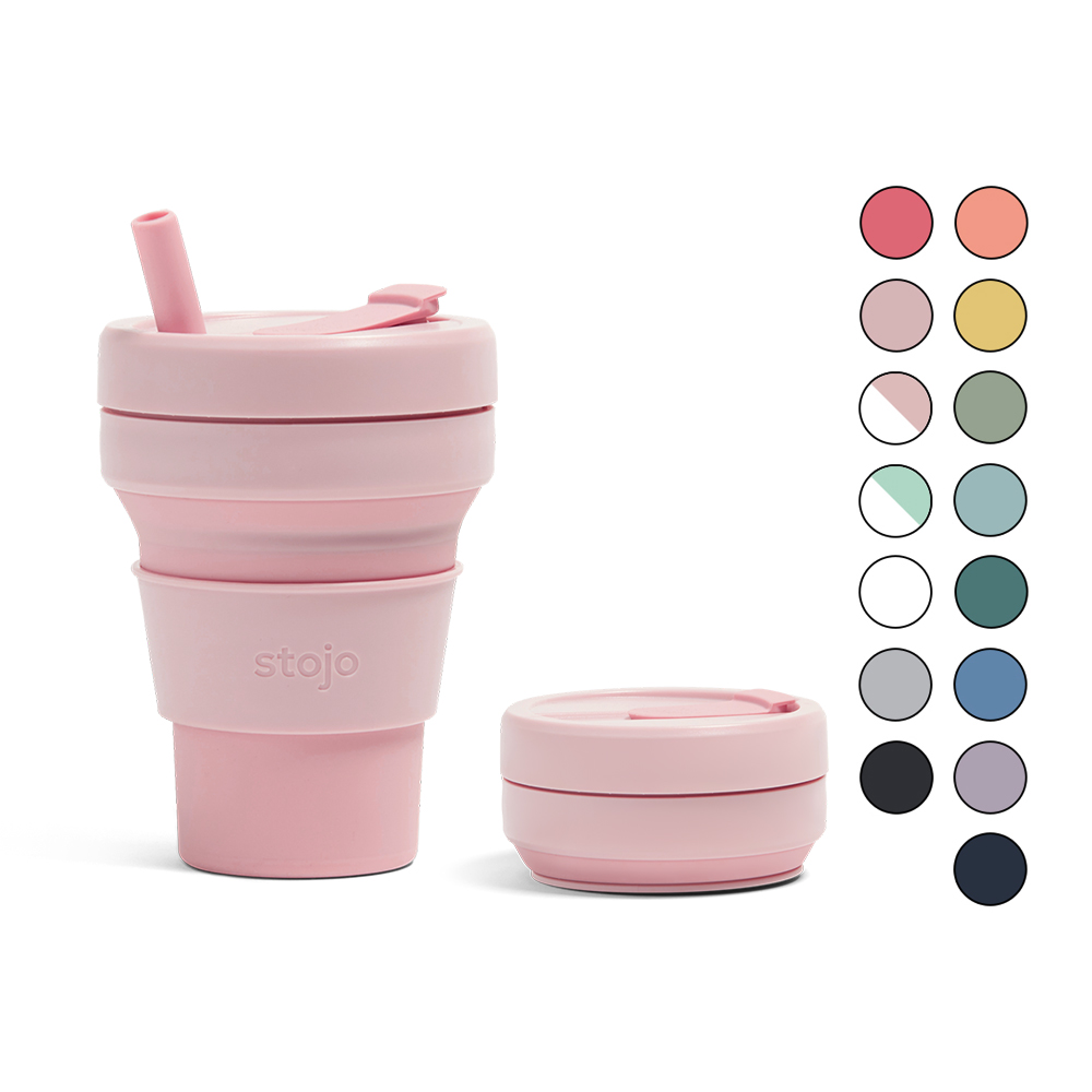 스토조 접이식 실리콘 텀블러 비기 컬렉션 470ml, 카네이션 - 상품 이미지