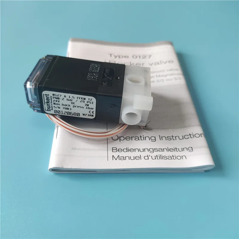 Burkert 솔레노이드 밸브 0127 A 1.5 FFKM TZ 0-2bar 양방향 정상 00120680