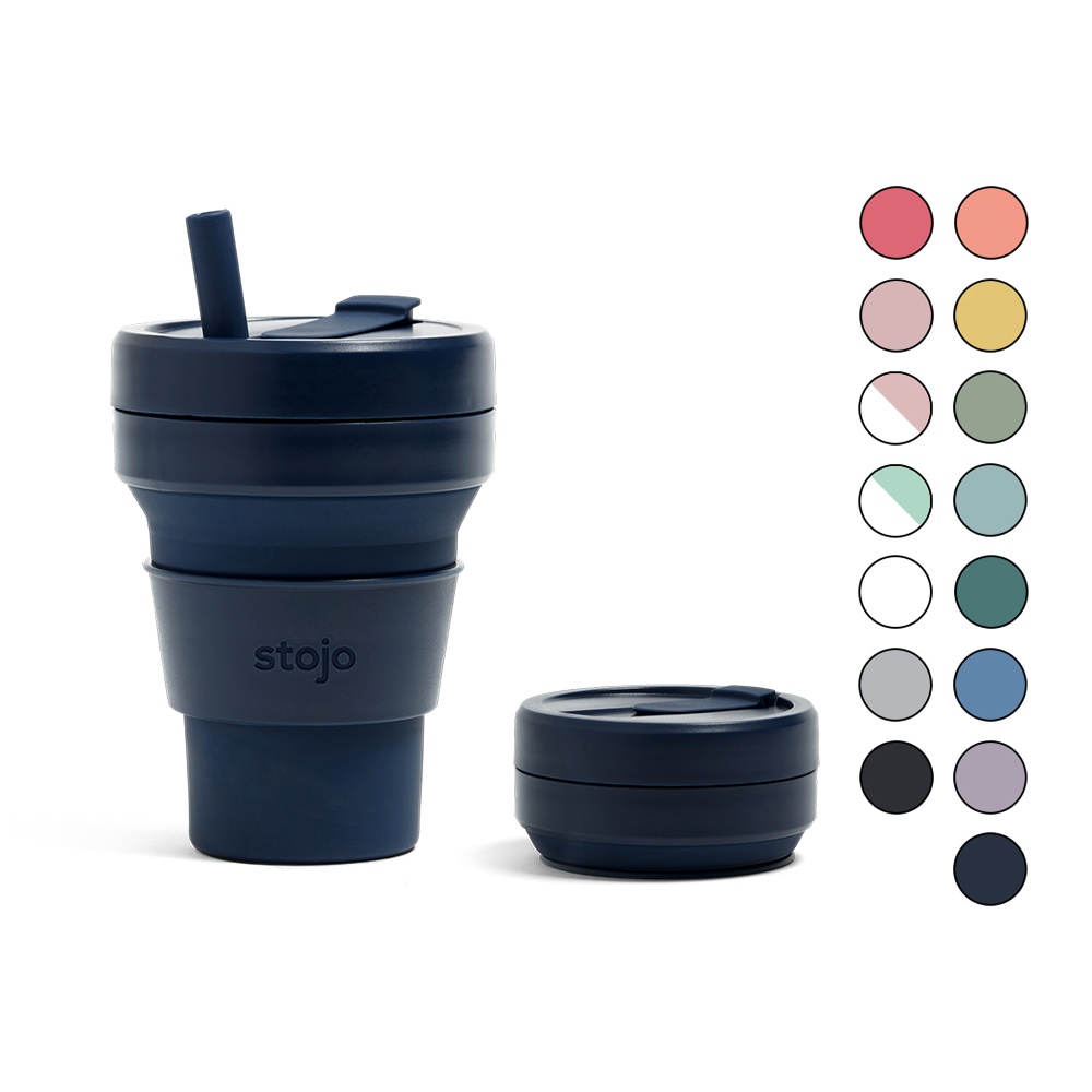 스토조 접이식 실리콘 텀블러 비기 컬렉션 470ml, 데님 - 상품 이미지