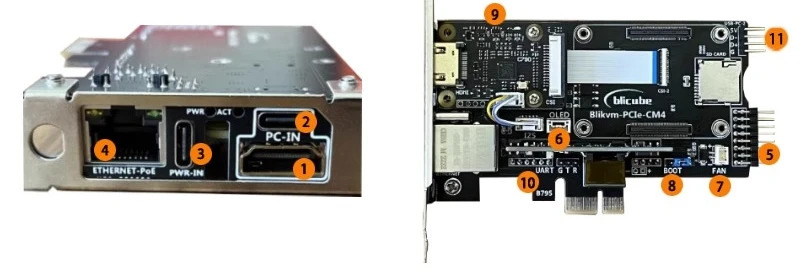 PCle IP Pi Overip Blikvm 라즈베리 V3 모Pikvm HDMI CSI KVM