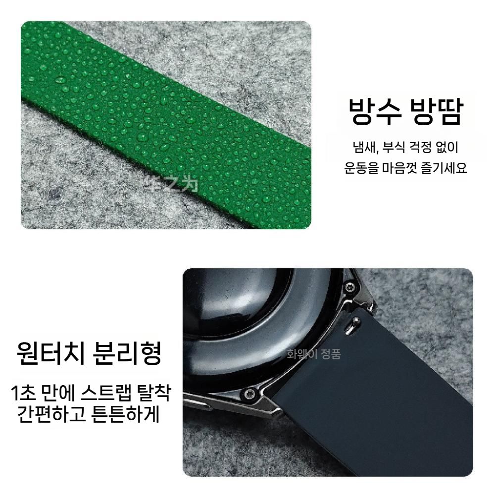 화웨이 워치 GT6 프로 스트랩 실리콘 자갈 패턴 밴드 - 상세 이미지 4