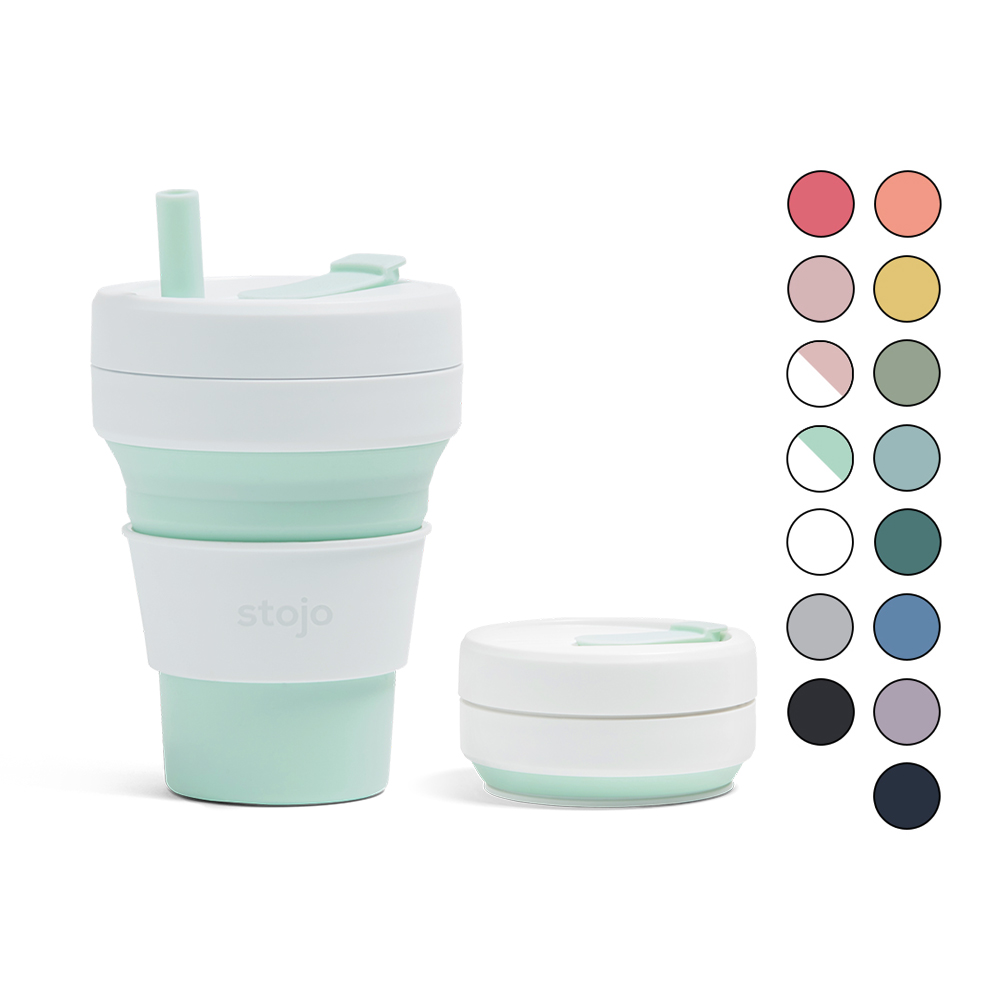 스토조 접이식 실리콘 텀블러 비기 컬렉션 470ml, 민트 - 상품 이미지