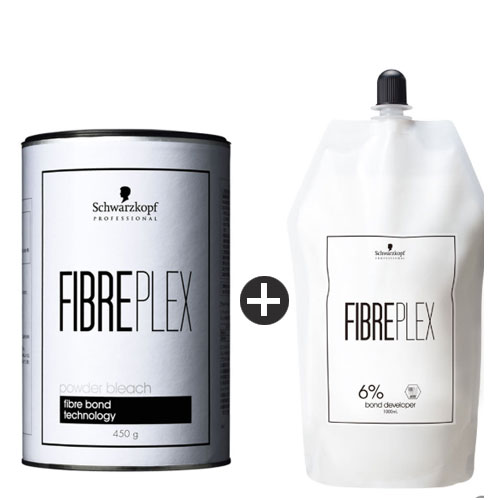 슈바츠코프 탈색약 파이버플렉스 블리치 파우더 450g+6%​산화제 1000ml 세트 - 상품 이미지