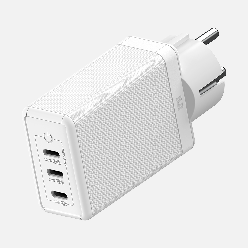 USB PD 100W PPS GaN 접지 멀티 초고속 충전기 GS710 화이트