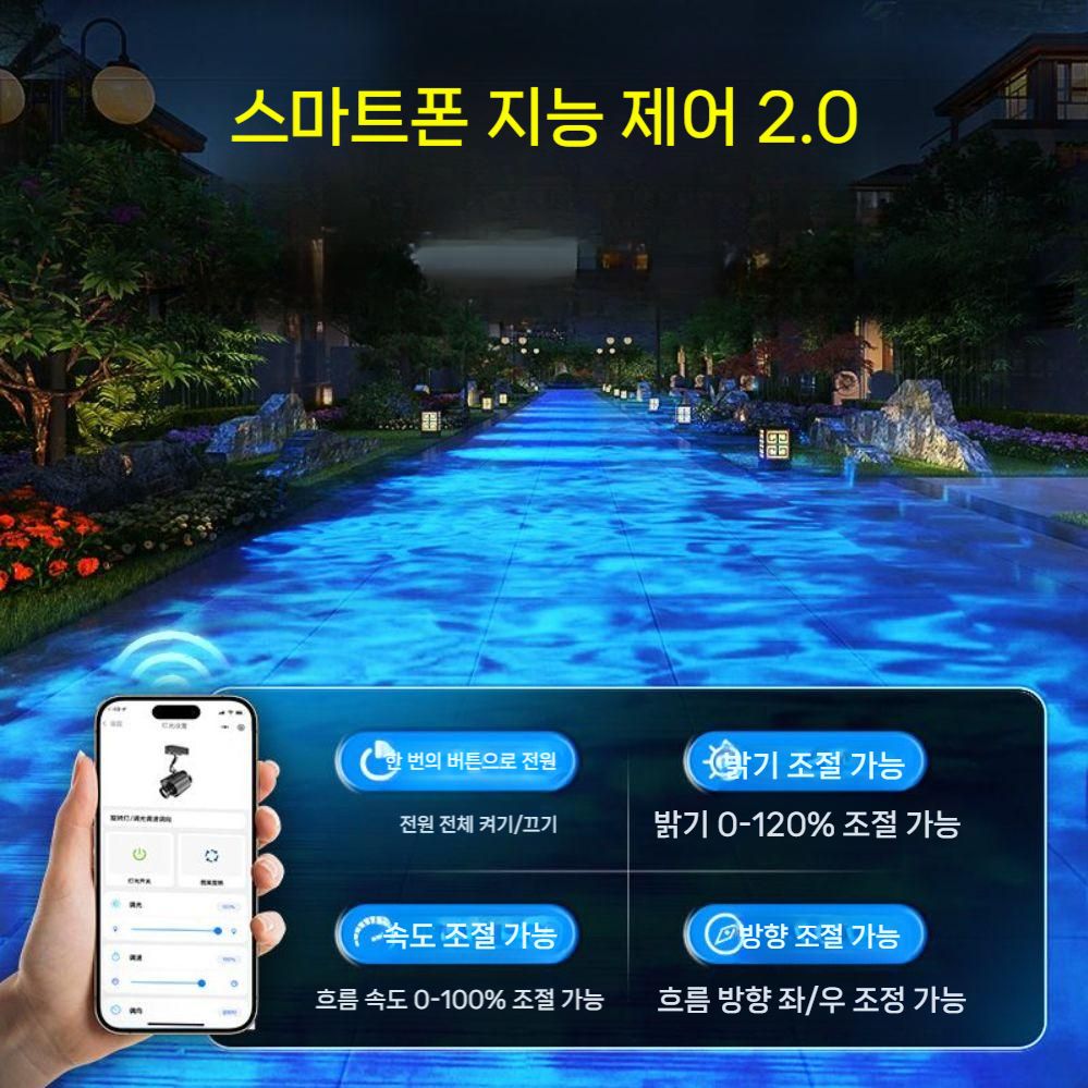 바닥빔 물결 매장 조명 램프 벽면 분위기 패턴 감성 무드등 투영등 LED(1) - 상세 이미지 3
