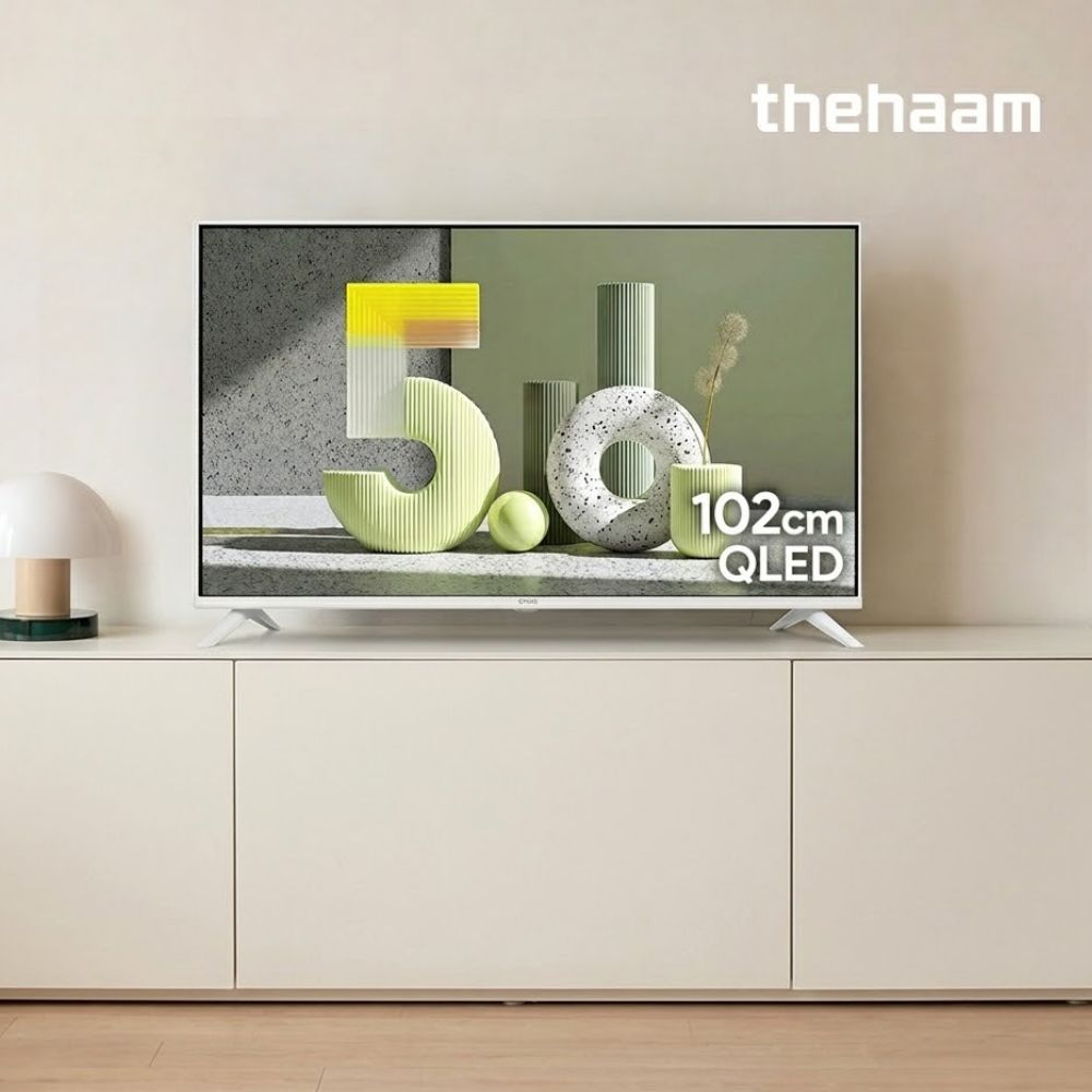 더함 CHiQ 구글 5.0 화이트 TV 102cm(40인치), QLED, 고객직접설치(택배) - 상품 이미지