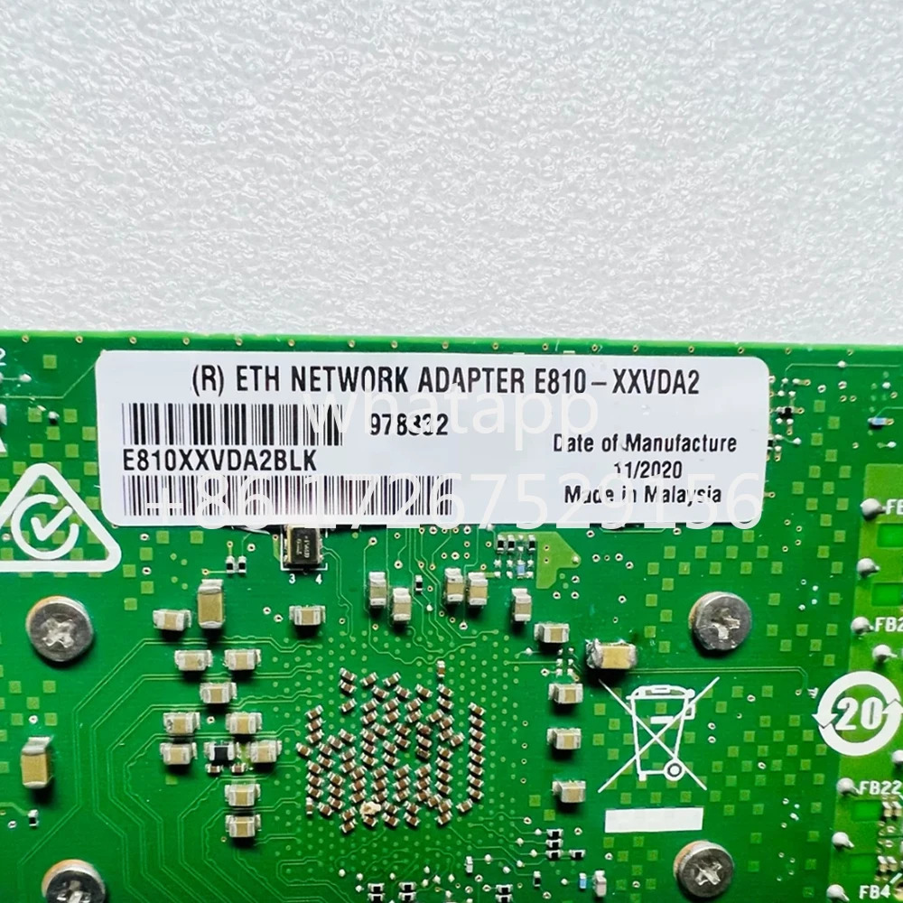 E810-XXVDA2 PCIE 25G 듀얼기가비트 네트워크 카드 E810XXVDA2BLK용