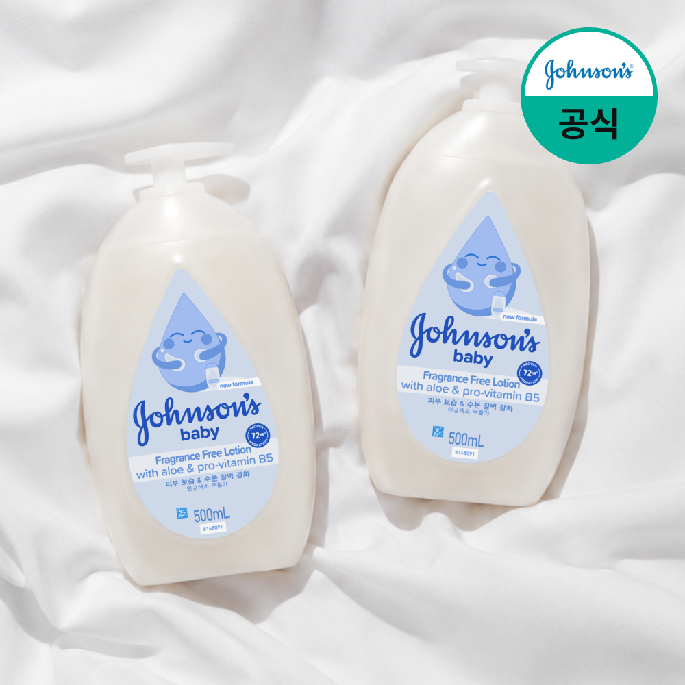 [+100mL본품] 존슨즈베이비 바디로션 500ml, 화이트, 2개 - 상품 이미지