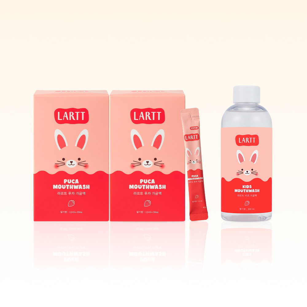 라르트 푸카 가글 Set 무알콜 휴대용 구취제거 구강청결제 가글 어린이 키즈용 - 상품 이미지