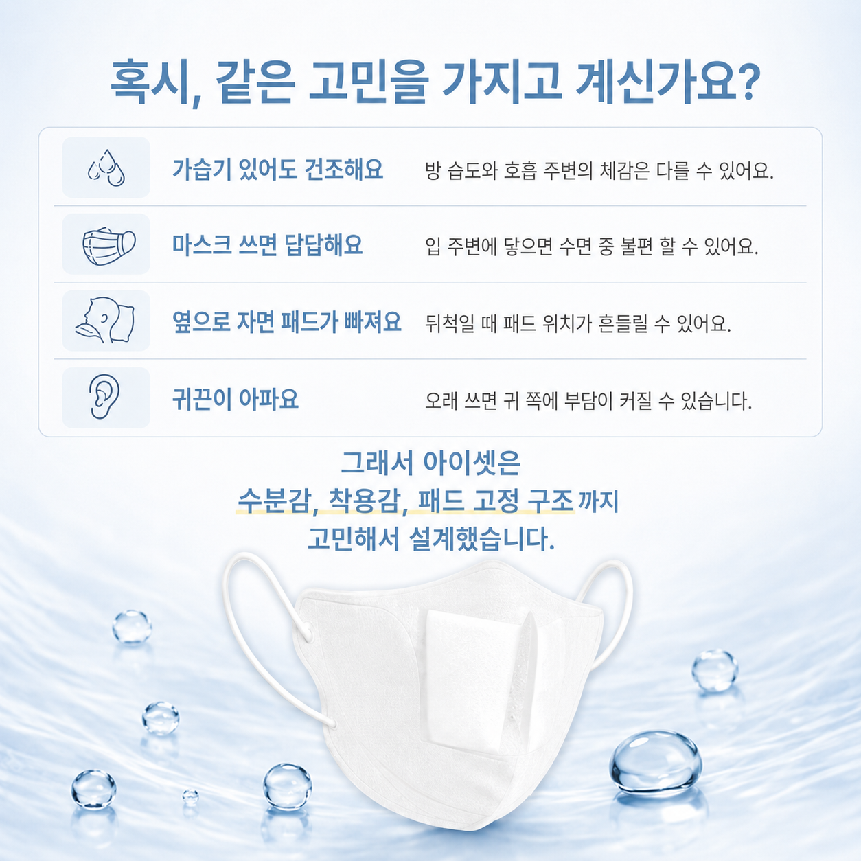 아이셋 촉촉핏 아쿠아에어 가습마스크 개별포장 화이트, 30개 - 상세 이미지 2