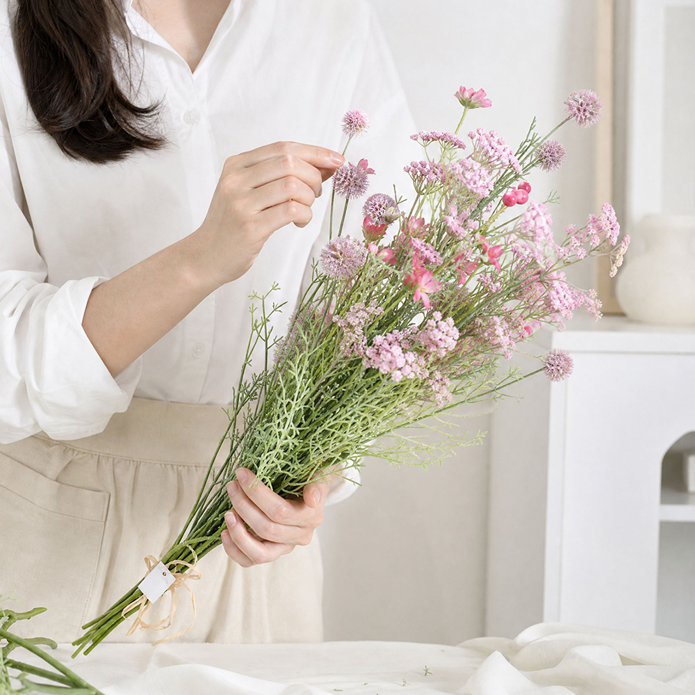 여름철 관리가 필요없는 조화화병세트 프레리블러썸 아크릴화병세트 - 상세 이미지 2