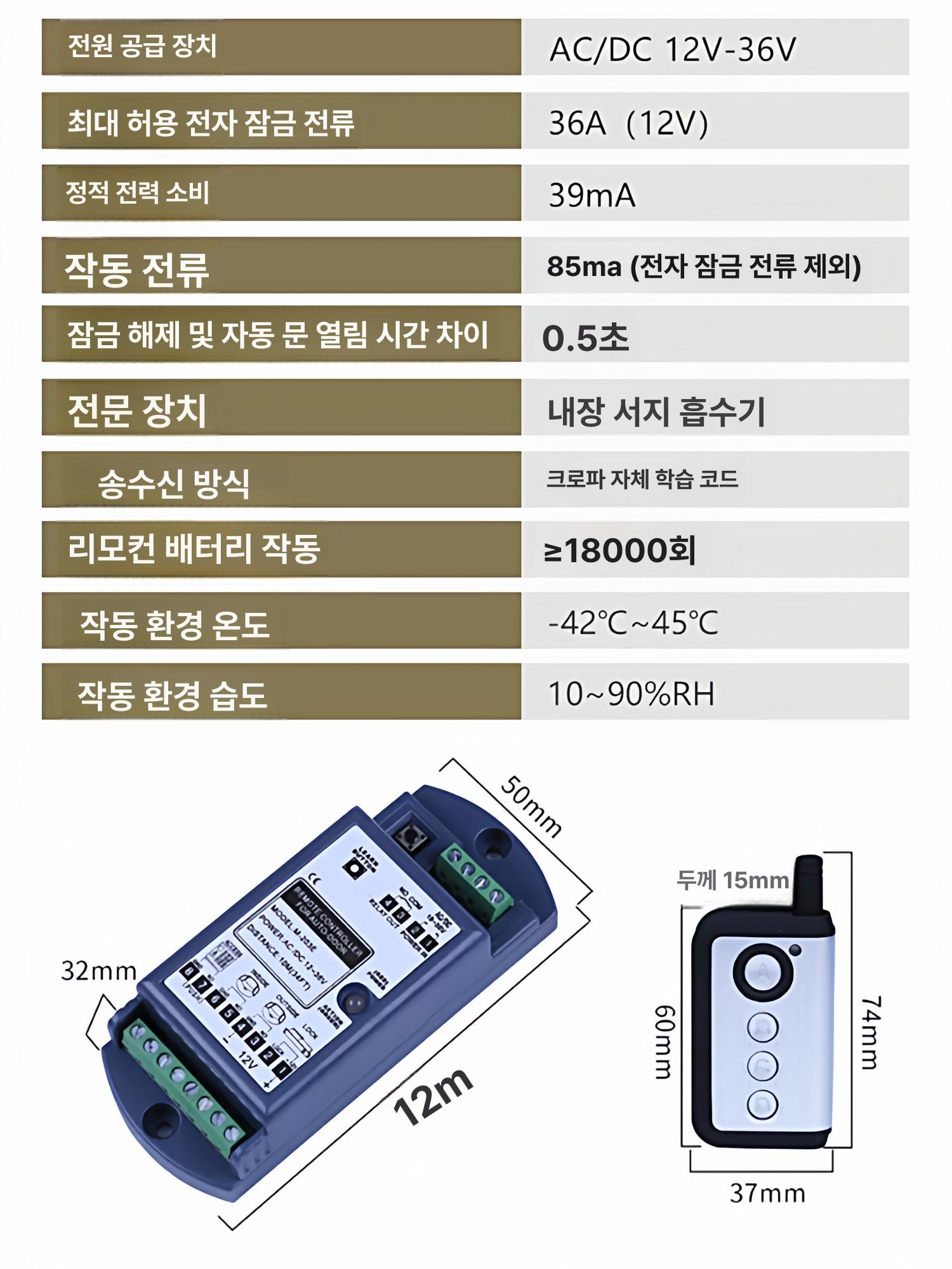 자동문 스마트 무선 원격 제어 수신기 전기식 자동화 범용 오프너 - 상세 이미지 5