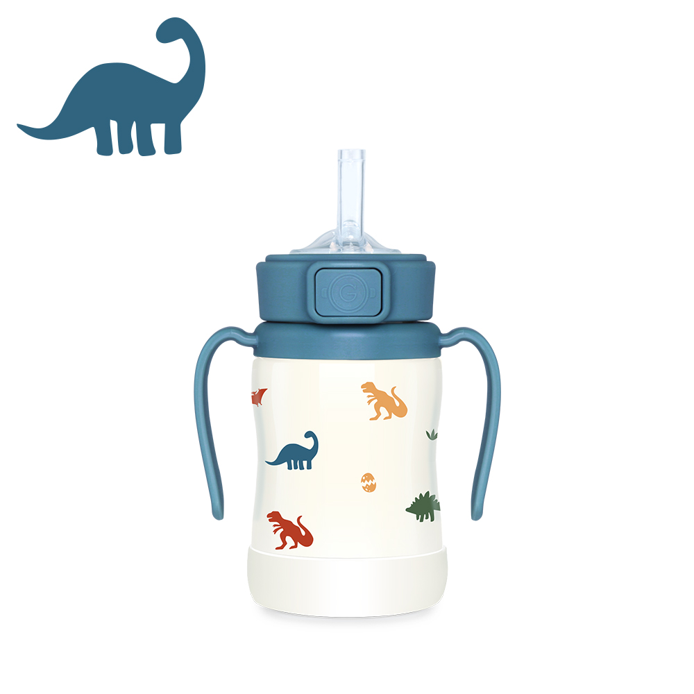 그로미미 스텐빨대컵 보온보냉 다이노소어 200ml - 상세 이미지 2