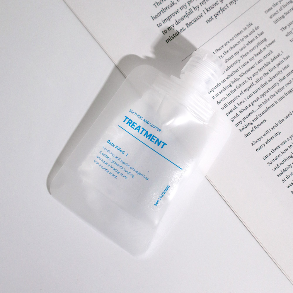 여행 공병 리필 파우치 튜브 용기 샴푸 소분 샘플 에센스 공병 반투명 30ml, 1개 이미지 8