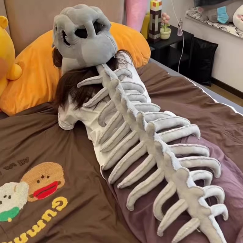 창의 공룡 해골 머리 장식 변장 봉제 장난감 공룡 - 상세 이미지 5