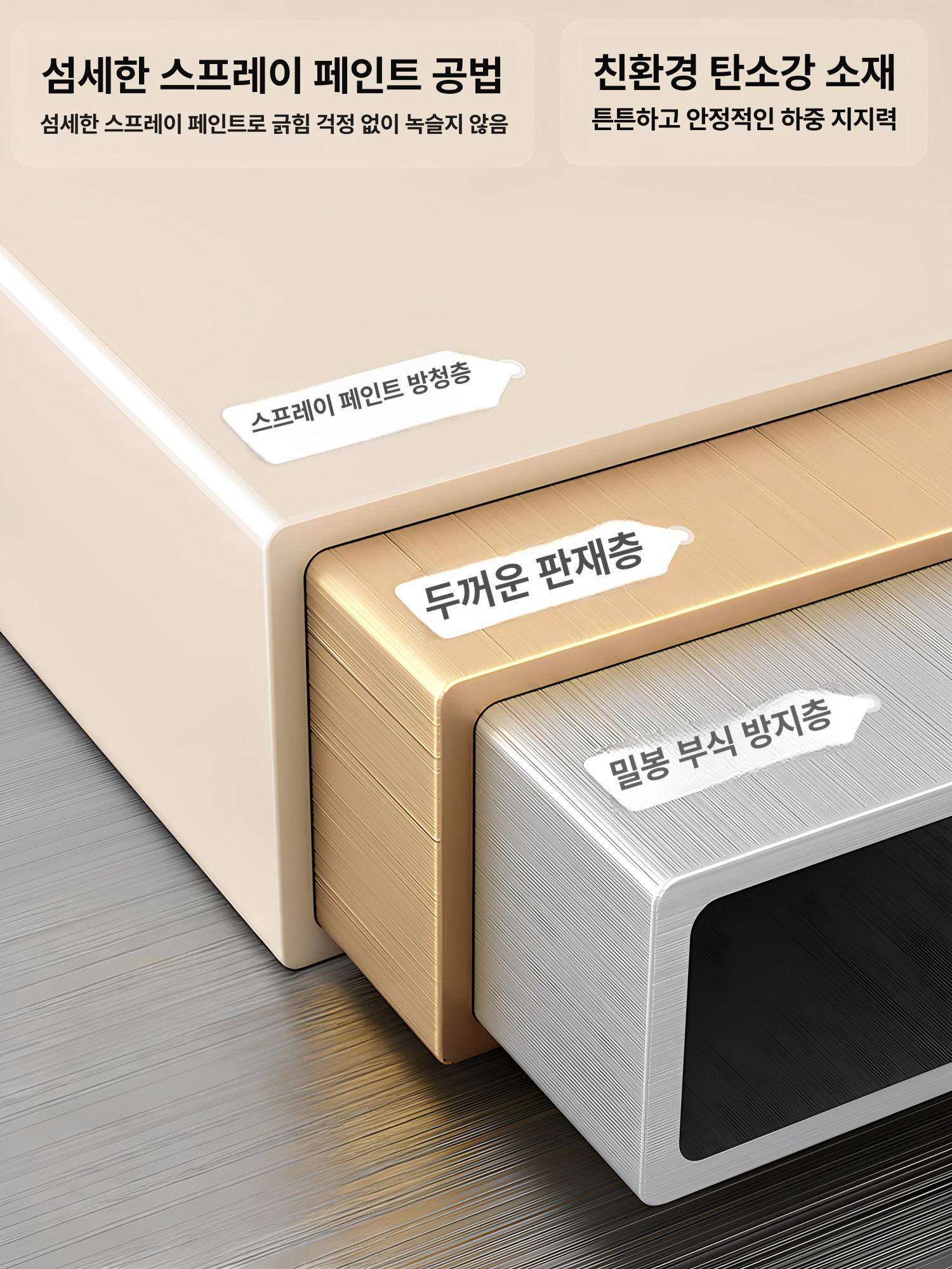 꾸미기 거실수납장 다용도 캐비넷 모던 인테리어 서랍장 틈새장 사이드캐비닛 침대옆 - 상세 이미지 2
