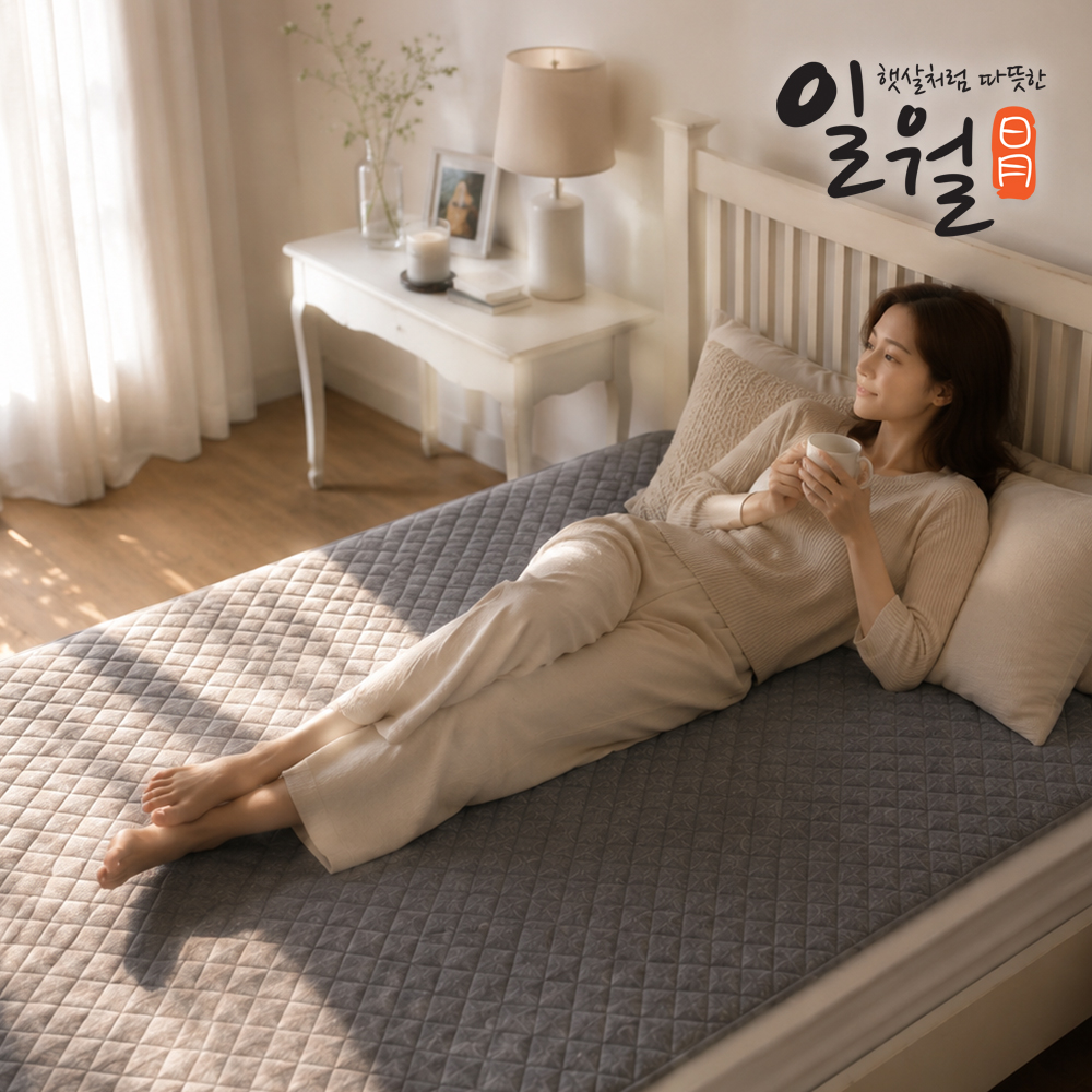 일월 블랙오닉스 초절전형 워셔블 카본 탄소 전기매트 카본매트 전기장판 더블 - 상세 이미지 4