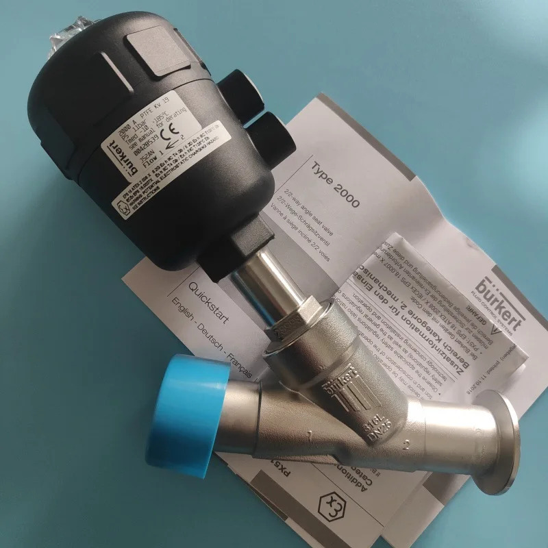 Burkert2000 앵글 시트 밸브 DN25 스테인레스 스틸 퀵 로딩 인터페이스 00428539