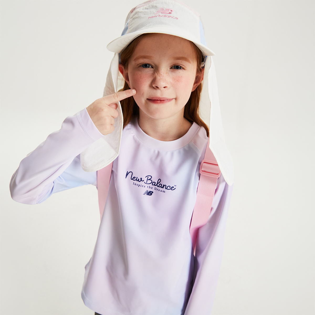 뉴발란스키즈 NBgC Cherry Blossom_여아 긴팔티 래쉬가드 키즈 수영복 NK9RG3774G88 - 상세 이미지 2