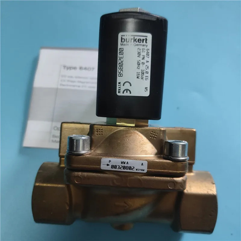 Burkert 솔레노이드 밸브 6407 보조 2위치 양방향 피스톤 00615157 00320856
