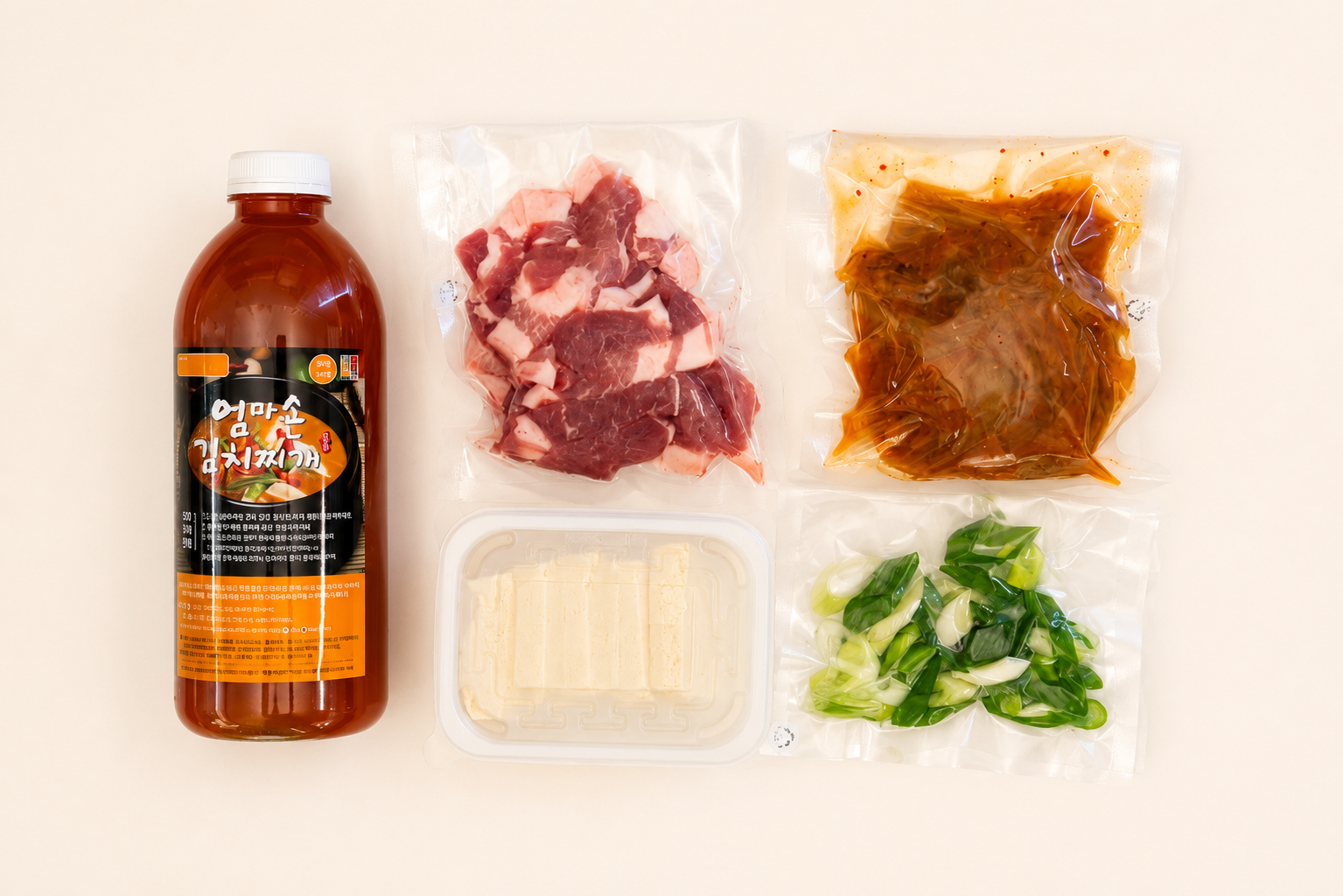 집밥 캠핑 밀키트 김치찌개 생고기한돈 활용법