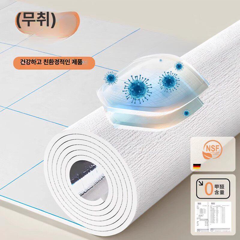 실내 방금 도배 방음벽지 벽지 벽지시트지 시트벽지 방수시트지 리넨 블루그린 5m x 50cm x 1.5mm - 상세 이미지 4