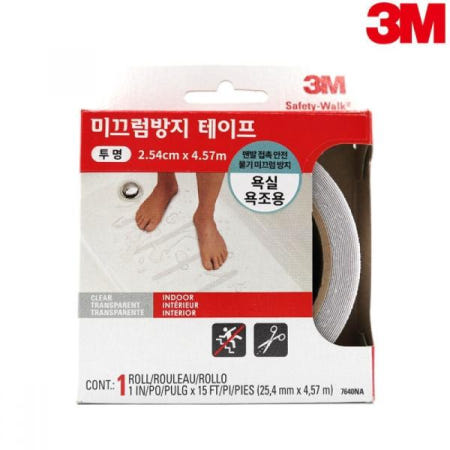 3M 세이프티워크 7640 욕실용 미끄럼방지 투명테이프