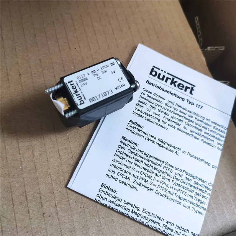 BURKERT 시리즈 0117 양방향 다이어프램 플런저 솔레노이드 밸브 00056913