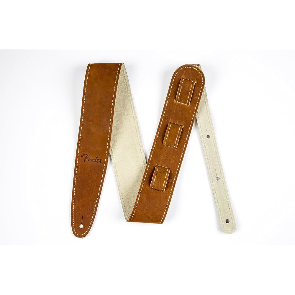 펜더 볼 글러브 가죽 기타 스트랩, 액세서리, 2.5인치, 브라운 Black Strap - 상세 이미지 2