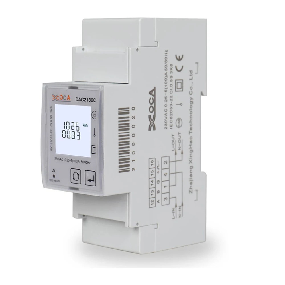 스마트 단상 미터 ZigBee 회로차단기 80A 다속도 레일 미터링
