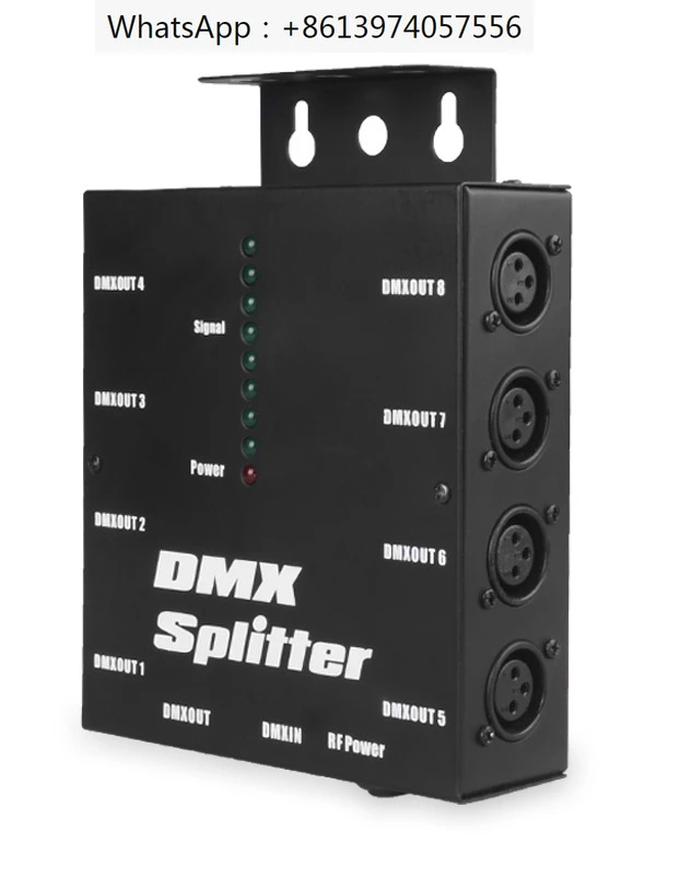 ALIEN 8 웨이 채널 절연 3핀 DMX 512 스플리터 DJ 디스코 웨딩 무대 조명 효과