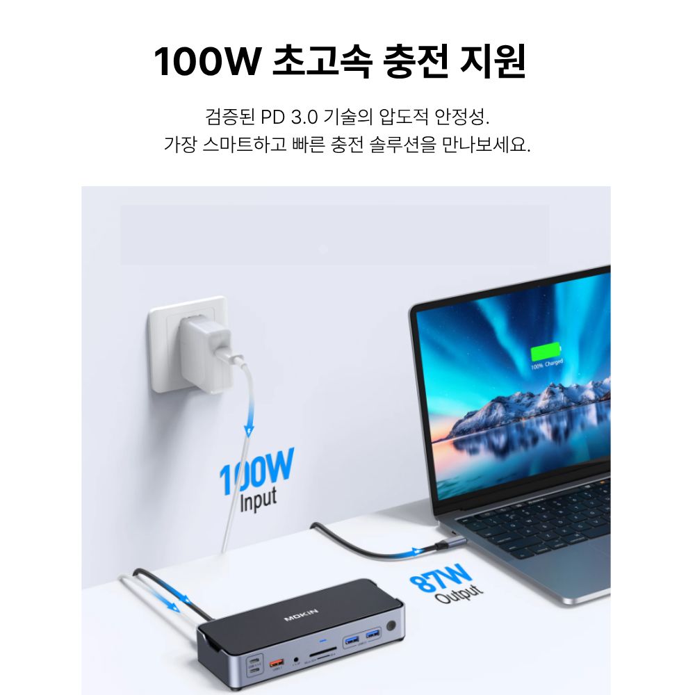 15in1 도킹스테이션 HDMI C타입 DP USB 멀티 허브 노트북 모니터 - 상세 이미지 3